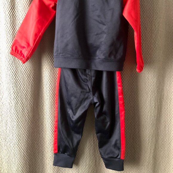 Nike Toddler Boys Tracksuit Set 24M Navy Red Just Do It Jacket Pants Outfit - Picture 4 of 5